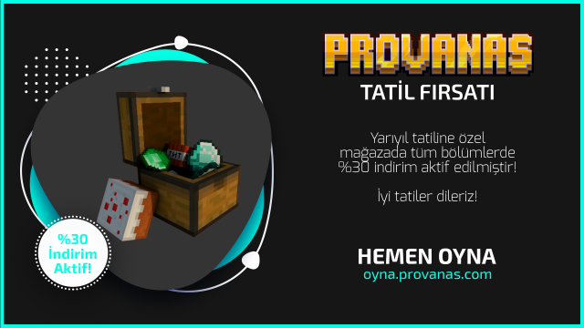 Provanas Haber - Yarı Yıl Tatiline Özel %30 İndirim ve %30 Kredi bonusu!