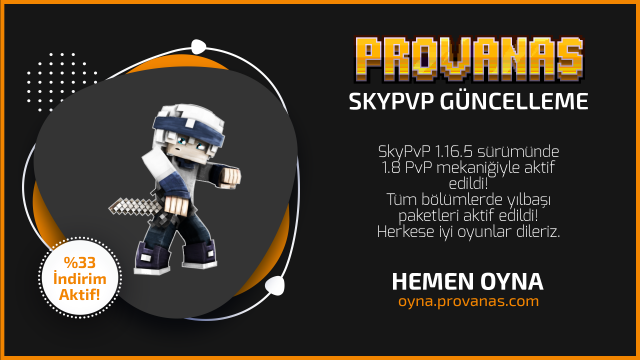 Provanas Haber - SkyPvP 1.16.5 Sürümüyle Aktif